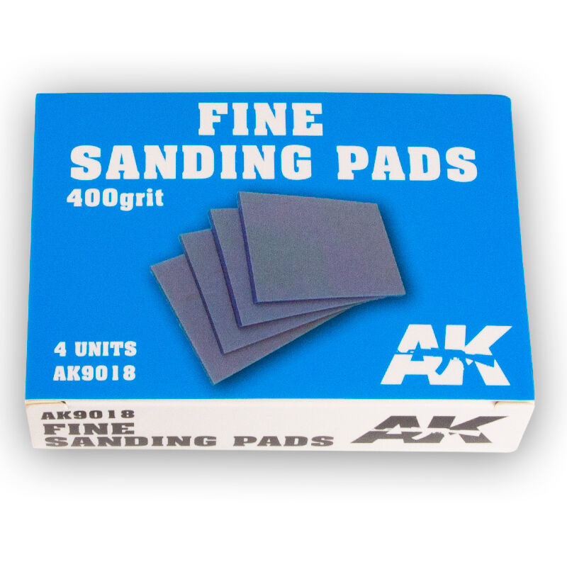 AK Interactive - Fine Sanding Pads 400 grit. 4 units