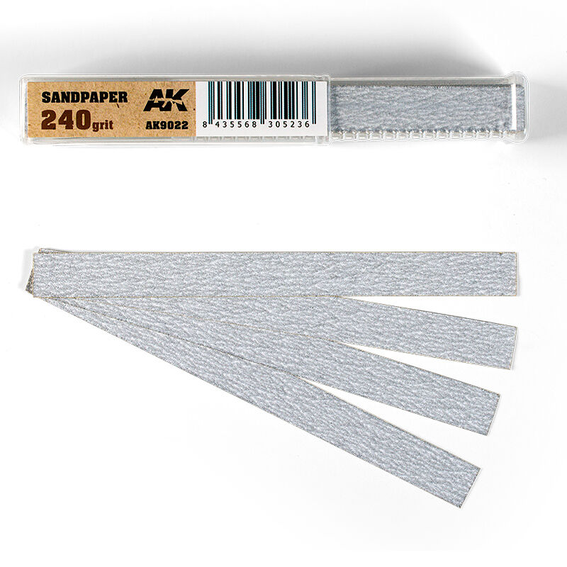 AK Interactive - Dry Sandpaper 240 grit x 50 units