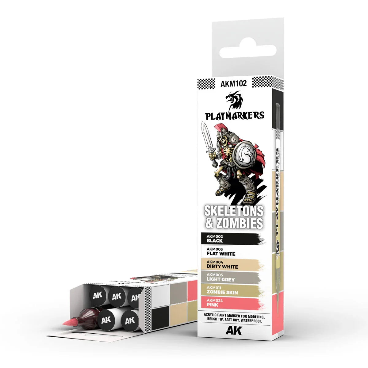 AK Interactive Playmarkers Set - Skeletons & Zombies (6 Colours)
