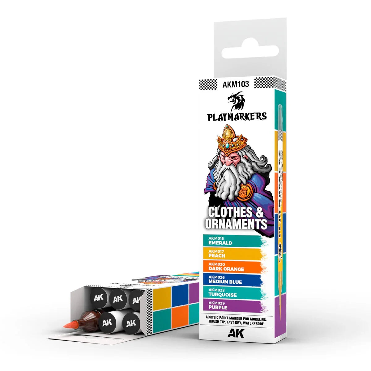 AK Interactive Playmarkers Set - Clothes & Ornaments (6 Colours)
