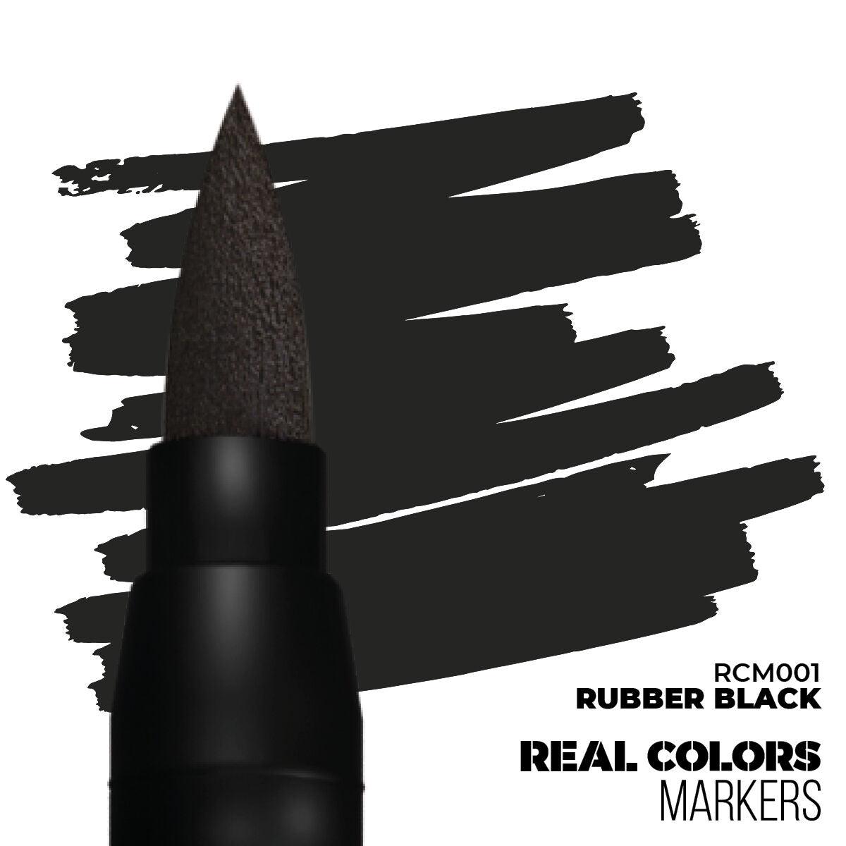 AK Interactive Real Colors Markers: Rubber Black - Acrylic Paint Marker
