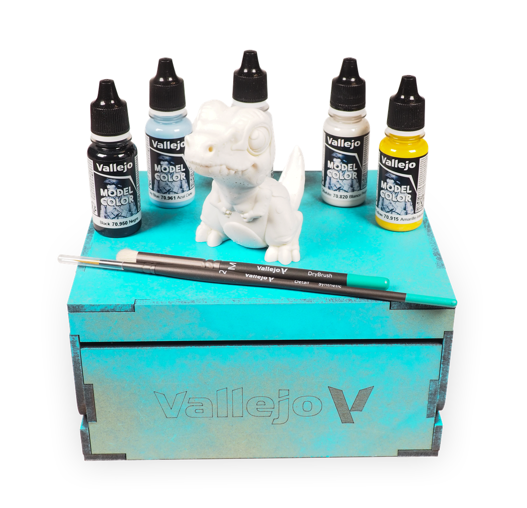 Vallejo Model Colour Karonkids Velociraptor - Paint Set with Resin Figure - Pre-Order