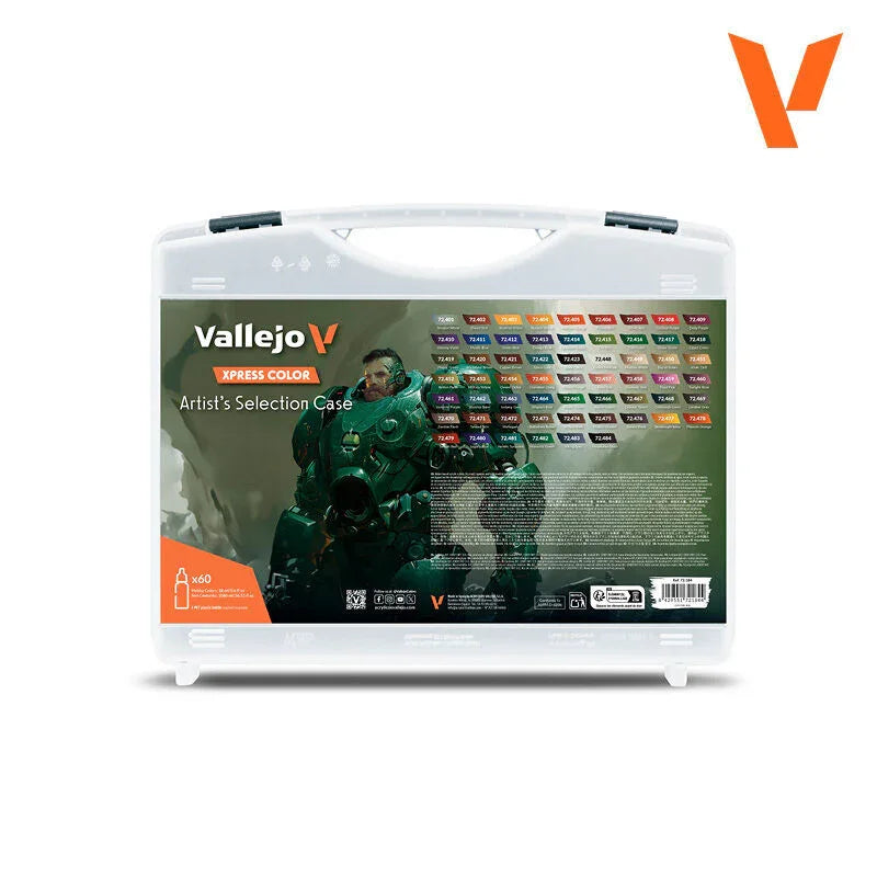 Vallejo Xpress Colour Artist's Selection Case - 60 Colour Acrylic Paint Set