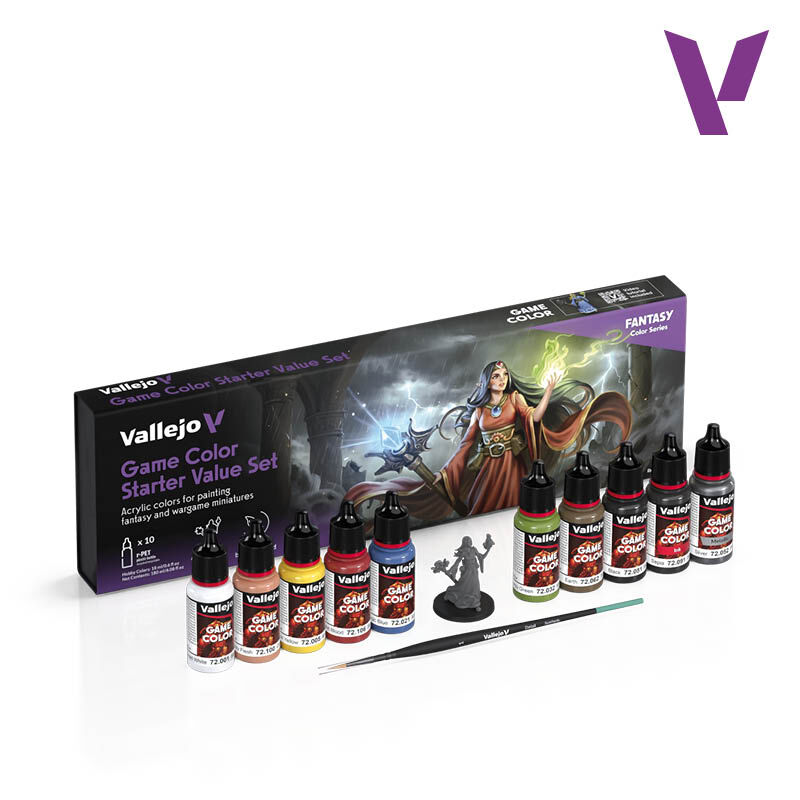 Vallejo Game Colour: Starter Value 10 Colour Acrylic Paint Set - Pre-Order