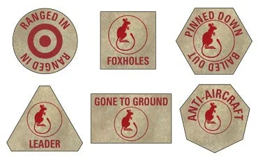 Flames of War: British: Desert Rats Tokens (x20)