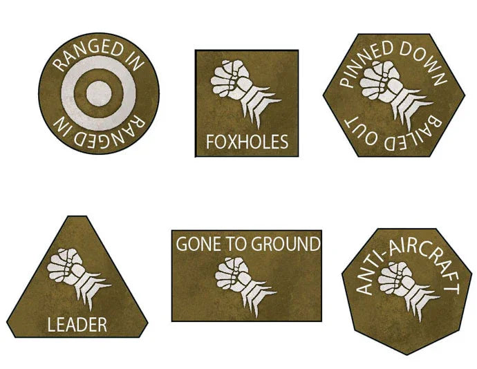 Flames of War: British: Flames of War: Armoured Fist Tokens