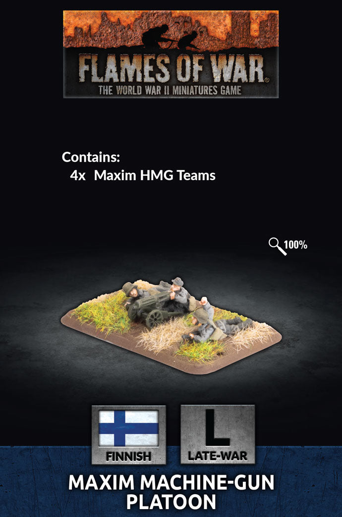 Flames of War: Finnish: Maxim MG Platoon (x4)