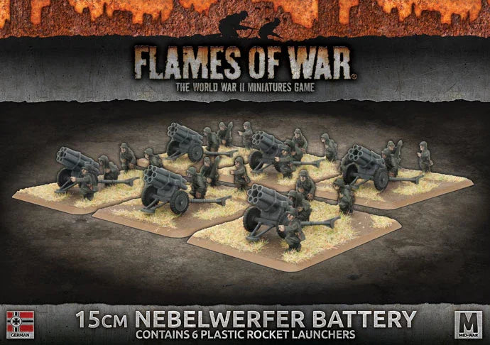 Flames of War: German: 15cm Rocket Launcher Battery (x6 Plastic)