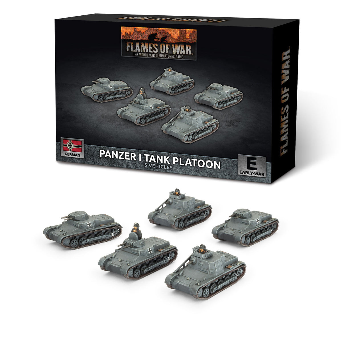 Flames of War: German: Panzer I Platoon (x5 Plastic)