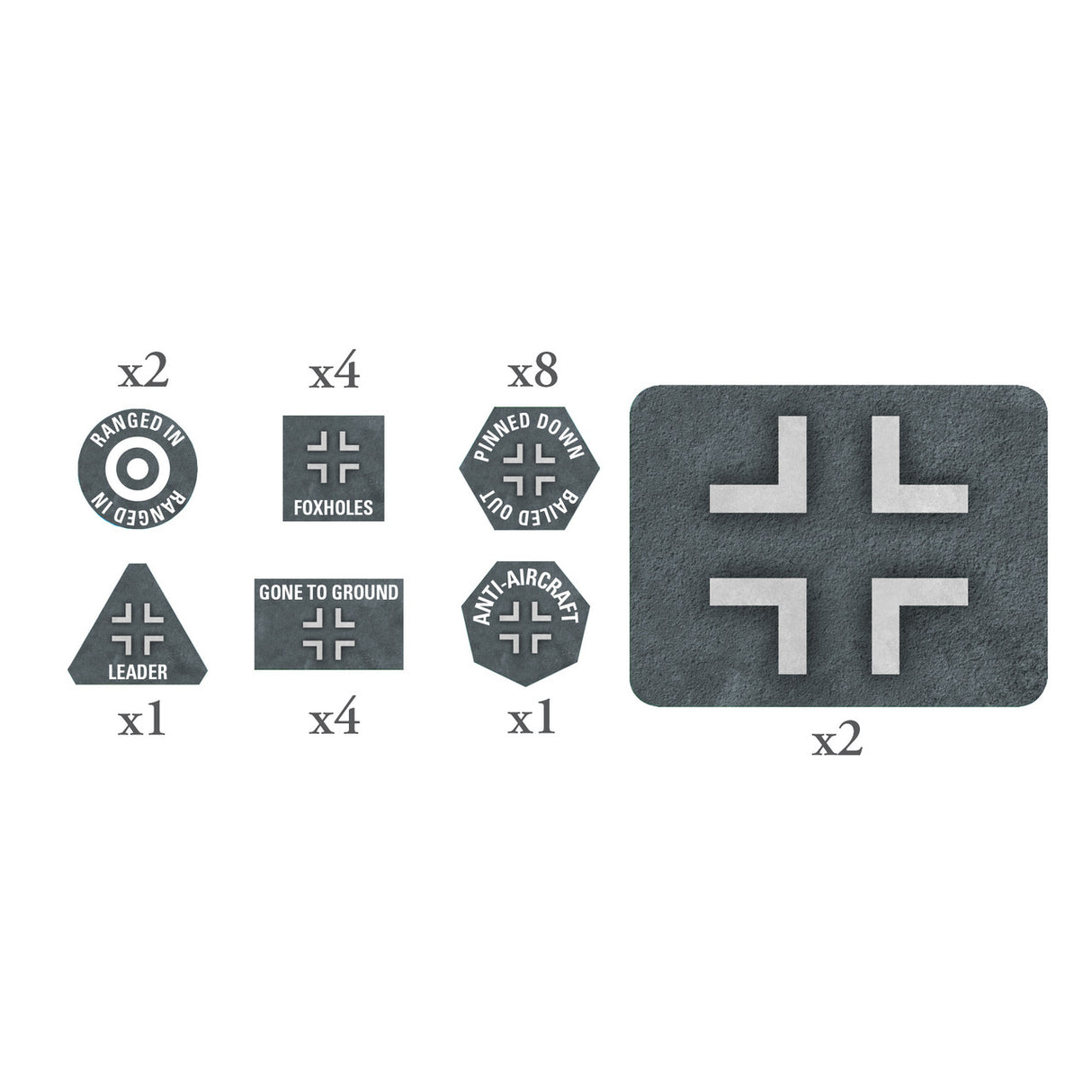 Flames of War: German: EW Tokens (x20) & Objectives (x2)