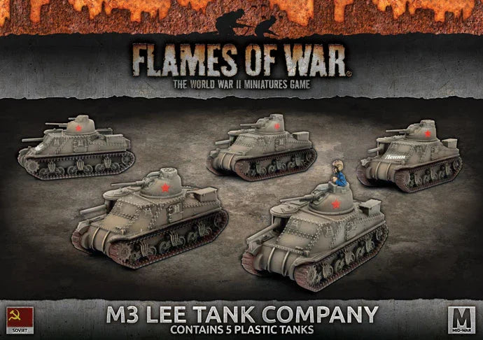 Flames of War: Soviets: M3 Lee Tank Company (x5 Plastic)