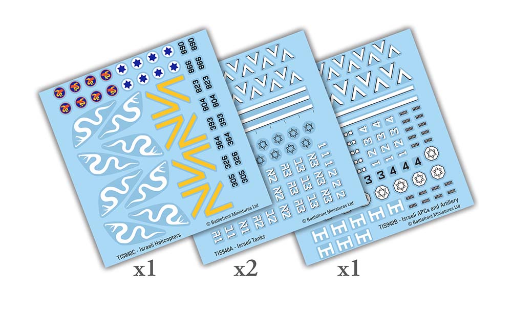 WWIII: Israeli Decal Set (x4 Decal Sheets)