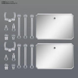 Bandai Action Base 6 (Clear Color) Mirror Stickers Set