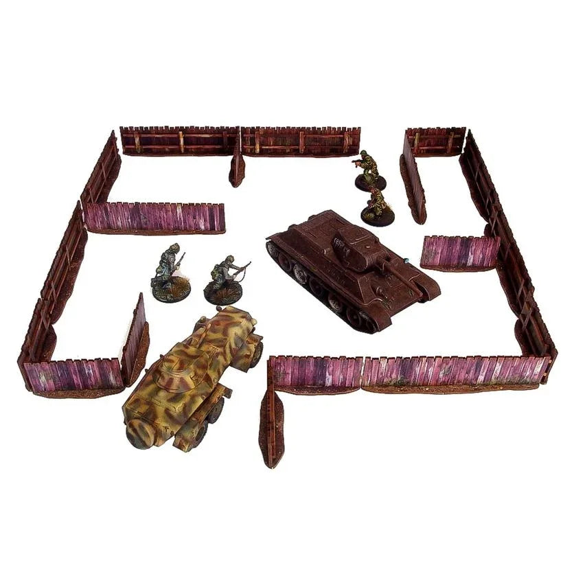 Micro Art Studio - WW2 Ostfront Village Low Fence Pre-Painted