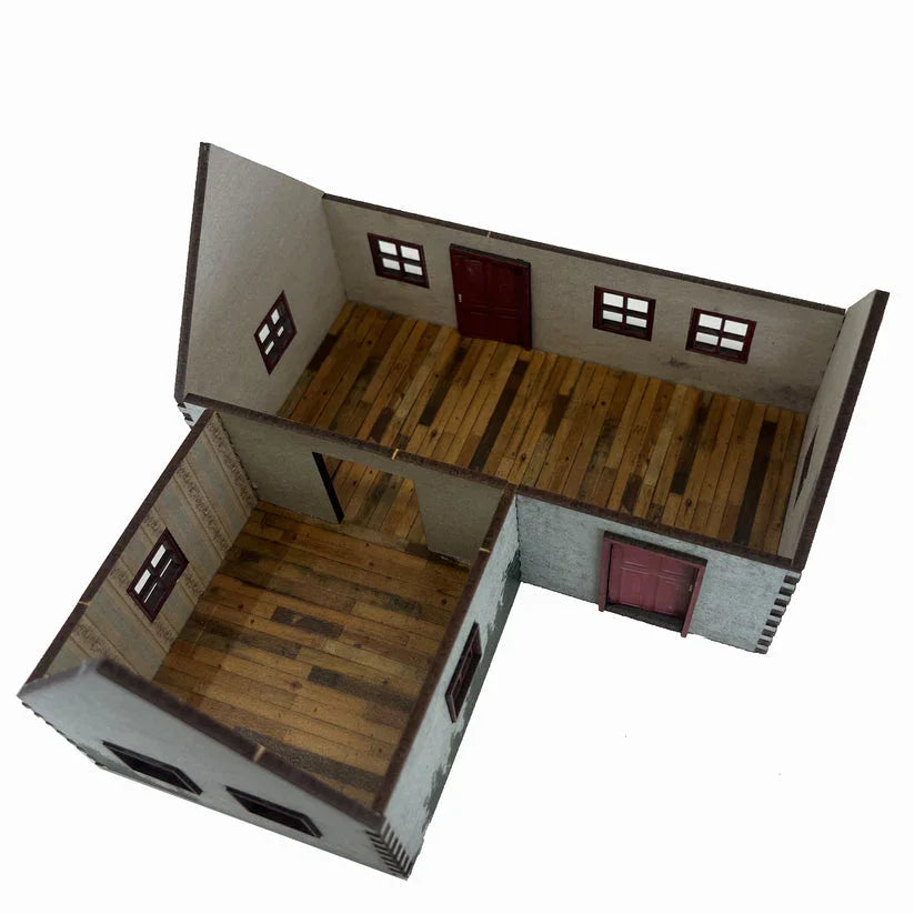 Battlefield Accessories: Village House 6 White Render - 28mm (TTR)