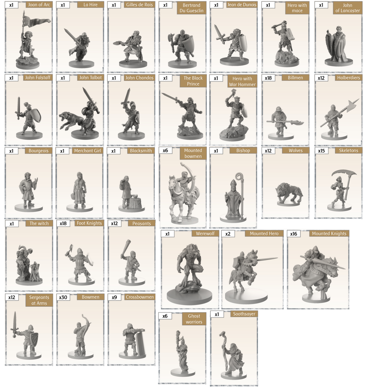 Time of Legends Joan of Arc Core Box 1. Extra Miniatures
