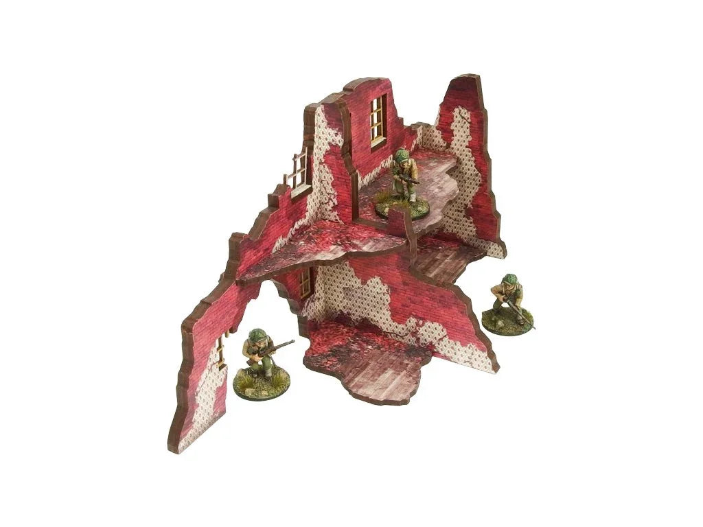 Micro Art Studio - WW2 Normandy Ruined Large House – 2 (Pre-painted 28mm)