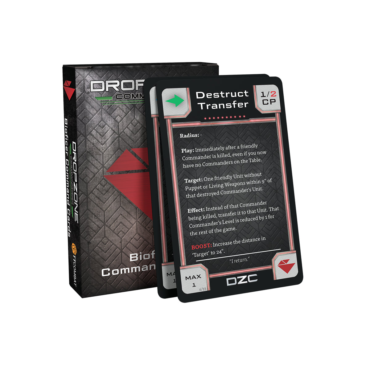 Dropzone Commander Bioficer Command Cards - Pre-Order