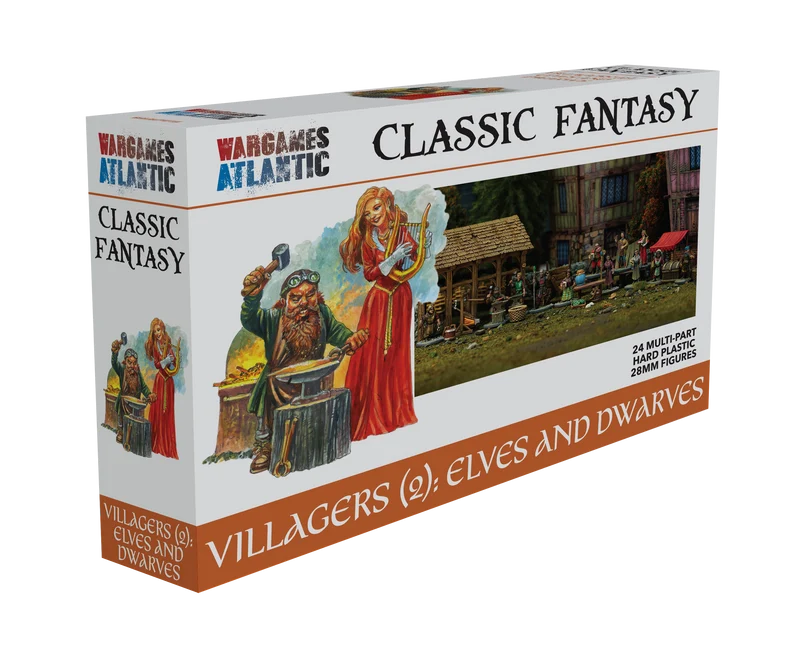 Wargames Atlantic: Classic Fantasy - Villagers (2): Elves & Dwarves