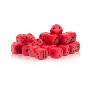 Warlord Games - 30 Red with Black Spots D6 (10mm)