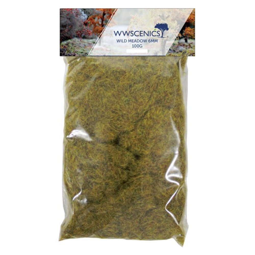 PECO WWS 6MM WILD MEADOW STATIC GRASS REFILL 100G