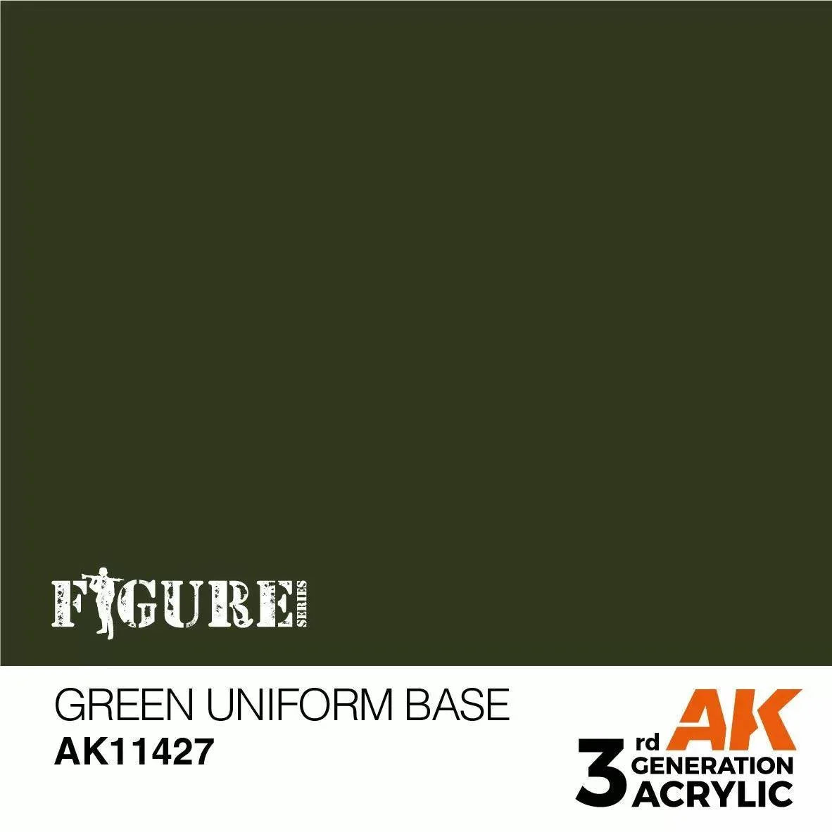 AK Interactive 3Gen Figures Acrylics - Green Uniform Base 17ml - Gap Games