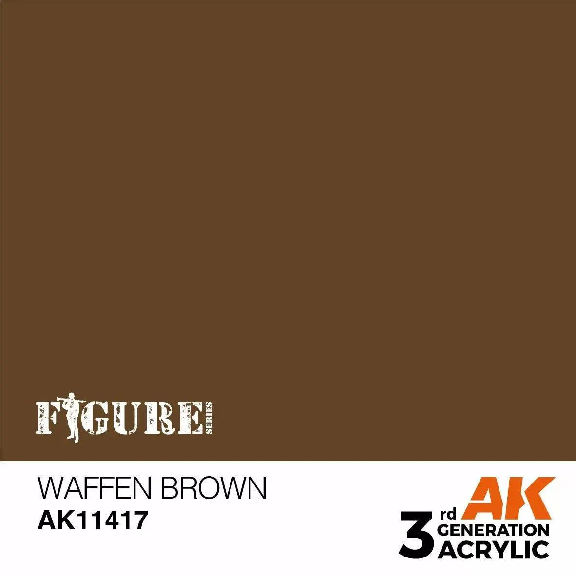AK Interactive 3Gen Figures Acrylics - Waffen Brown 17ml - Gap Games