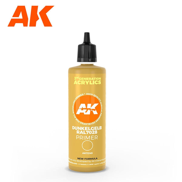 AK Interactive 3Gen Primers - Dunkelgelb RAL 7028 dark yellow surface Primer 100ML - Gap Games