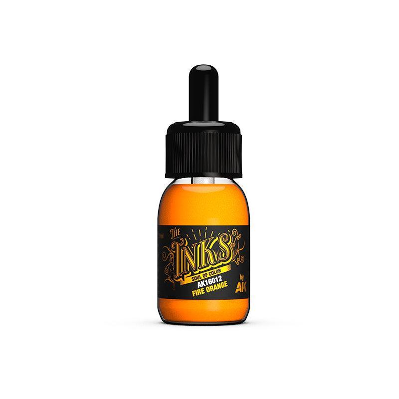 AK Interactive - The Inks - Fire Orange 30ml - Gap Games