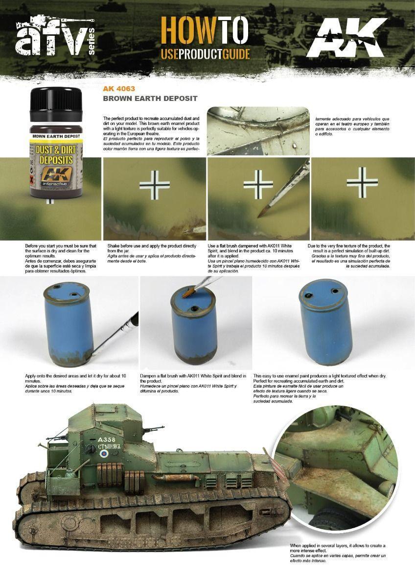 AK Interactive Weathering Products - Brown Earth Deposit - Gap Games