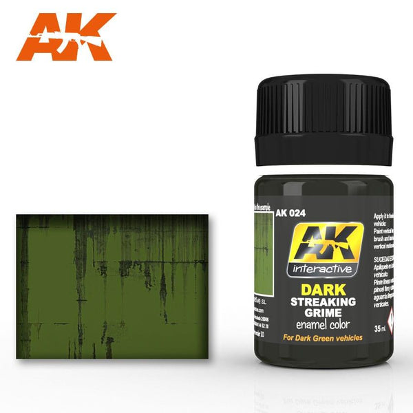 AK Interactive Weathering Products - Streaking Grime for Dark Vehicles - Gap Games