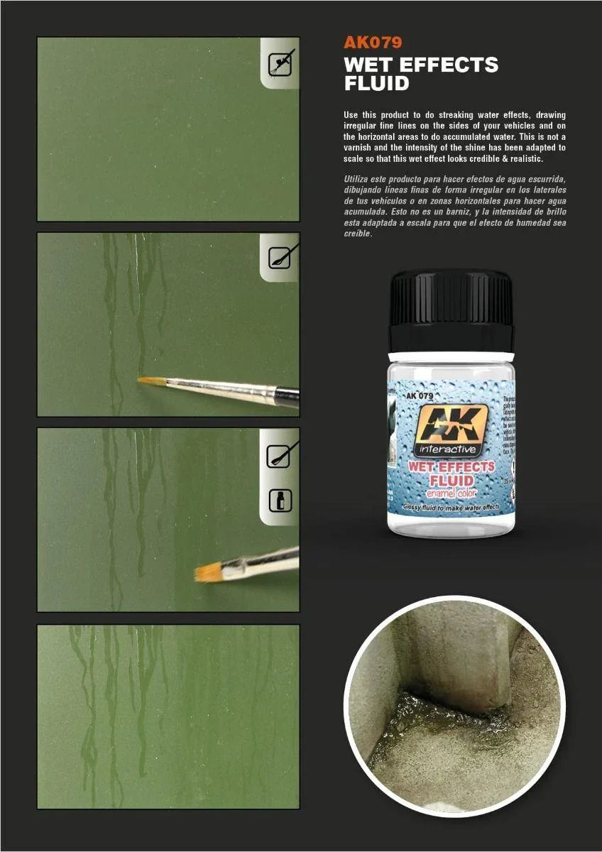 AK Interactive Weathering Products - Wet Effects Fluid - Gap Games