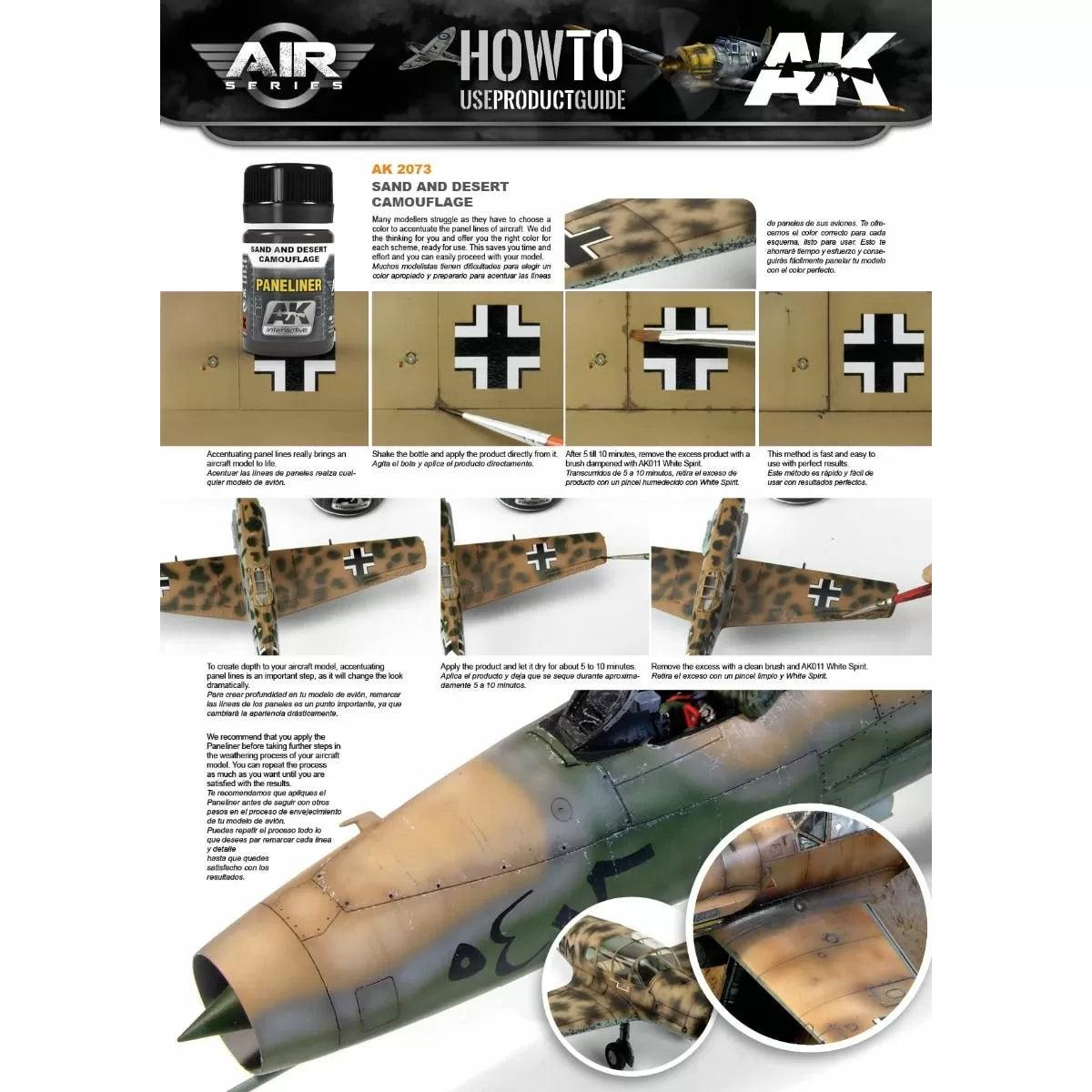 AK Interactive - Weathering Products - Paneliner for Sand and Desert Camouflage 35ml