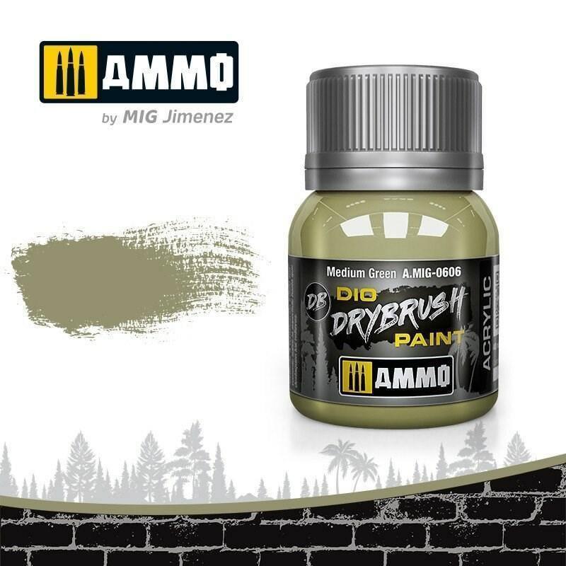 Ammo by MIG A.MIG-0606 Drybrush Medium Green - Gap Games