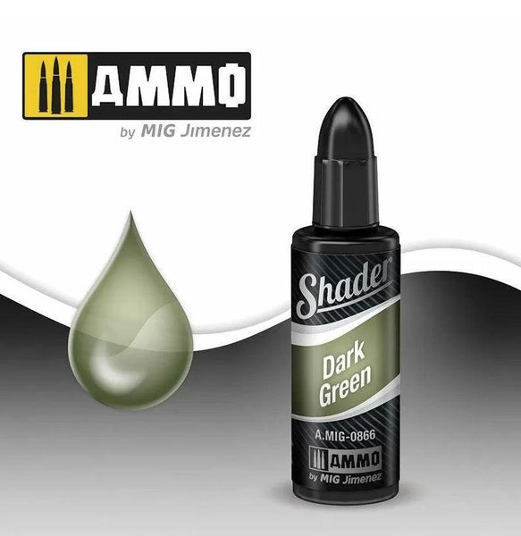 Ammo by MIG A.MIG-0866 Shader Dark Green 10ml - Gap Games