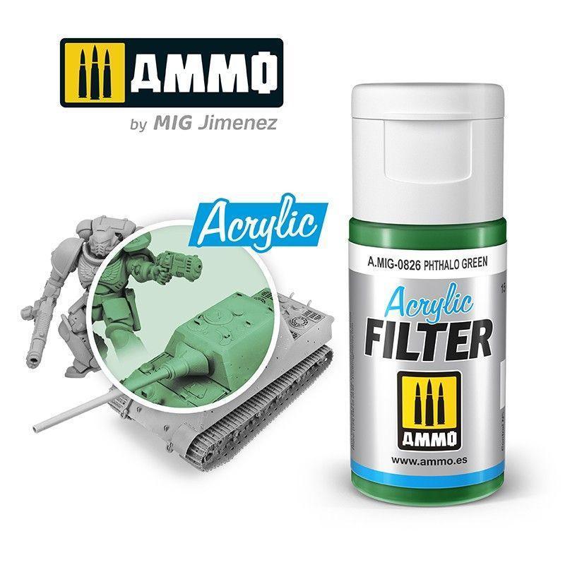 Ammo by MIG Acrylic Filter Phthalo Green - Gap Games