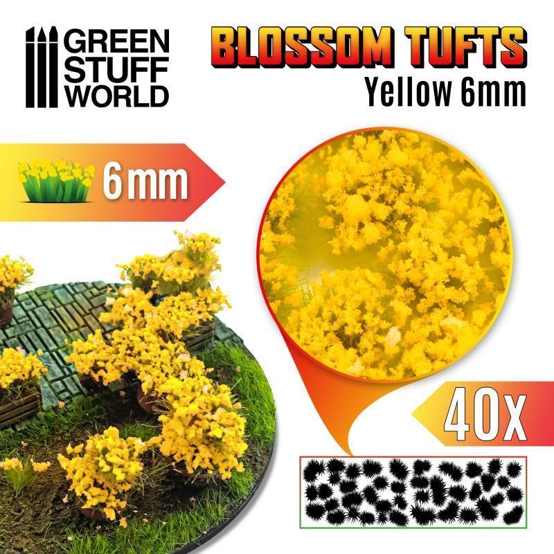 Blossom Tufts - 6mm Self-Adhesive Yellow - Gap Games