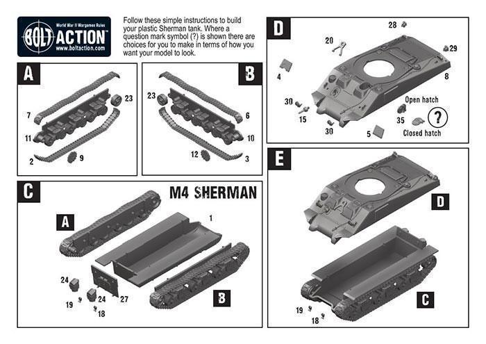 Bolt Action - M4 Sherman (75) plastic boxed set - Gap Games