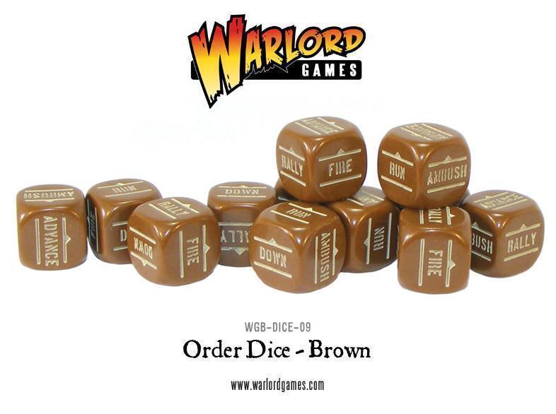 Bolt Action - Order Dice pack - Brown - Gap Games