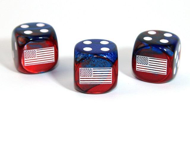 Chessex Specialty Dice Set - Axis and Allies United States Blank 1 Face Gemini x 1 - Gap Games