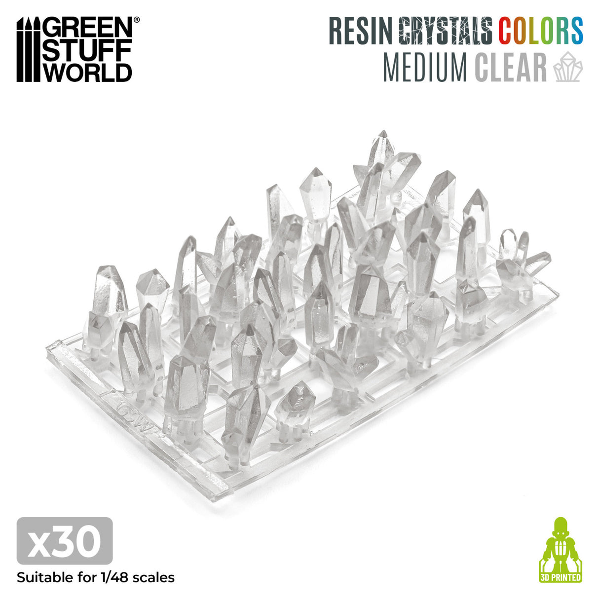 GREEN STUFF WORLD CLEAR Resin Crystals - Medium