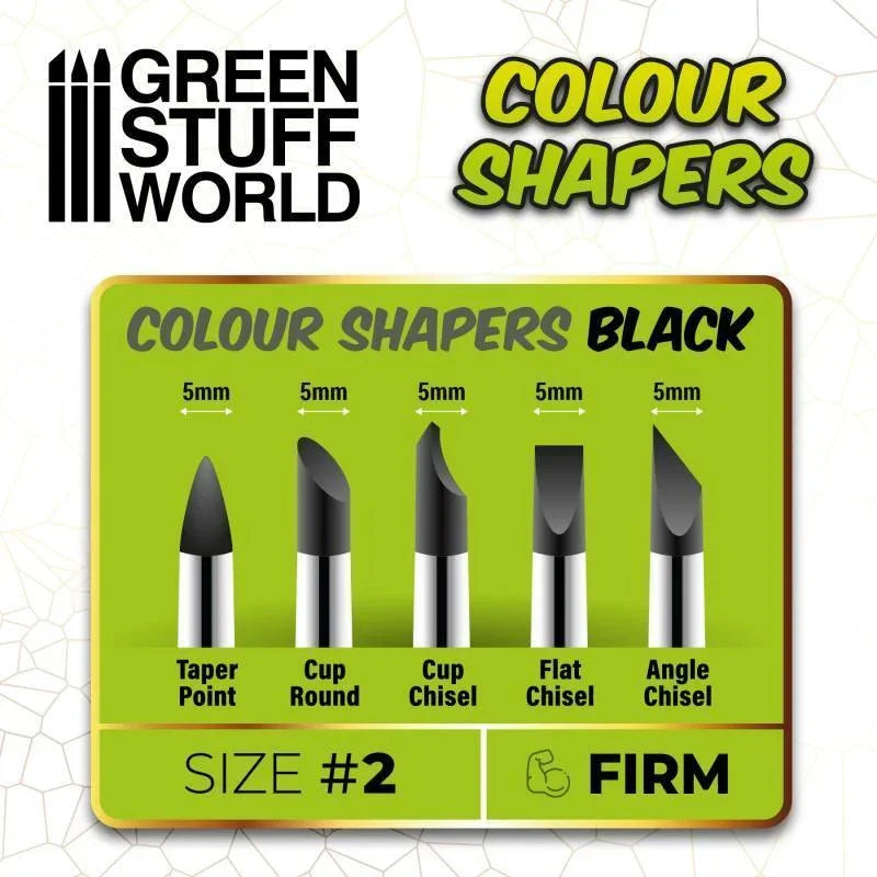 Colour Shapers Brushes SIZE 2 - BLACK FIRM - Gap Games