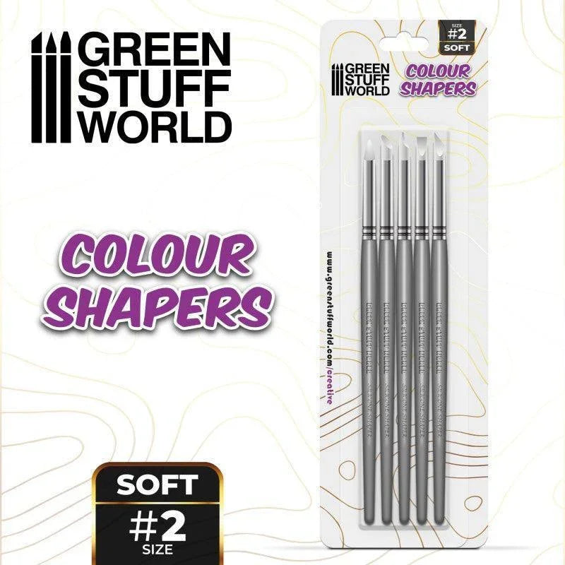 Colour Shapers Brushes SIZE 2 - WHITE SOFT - Gap Games