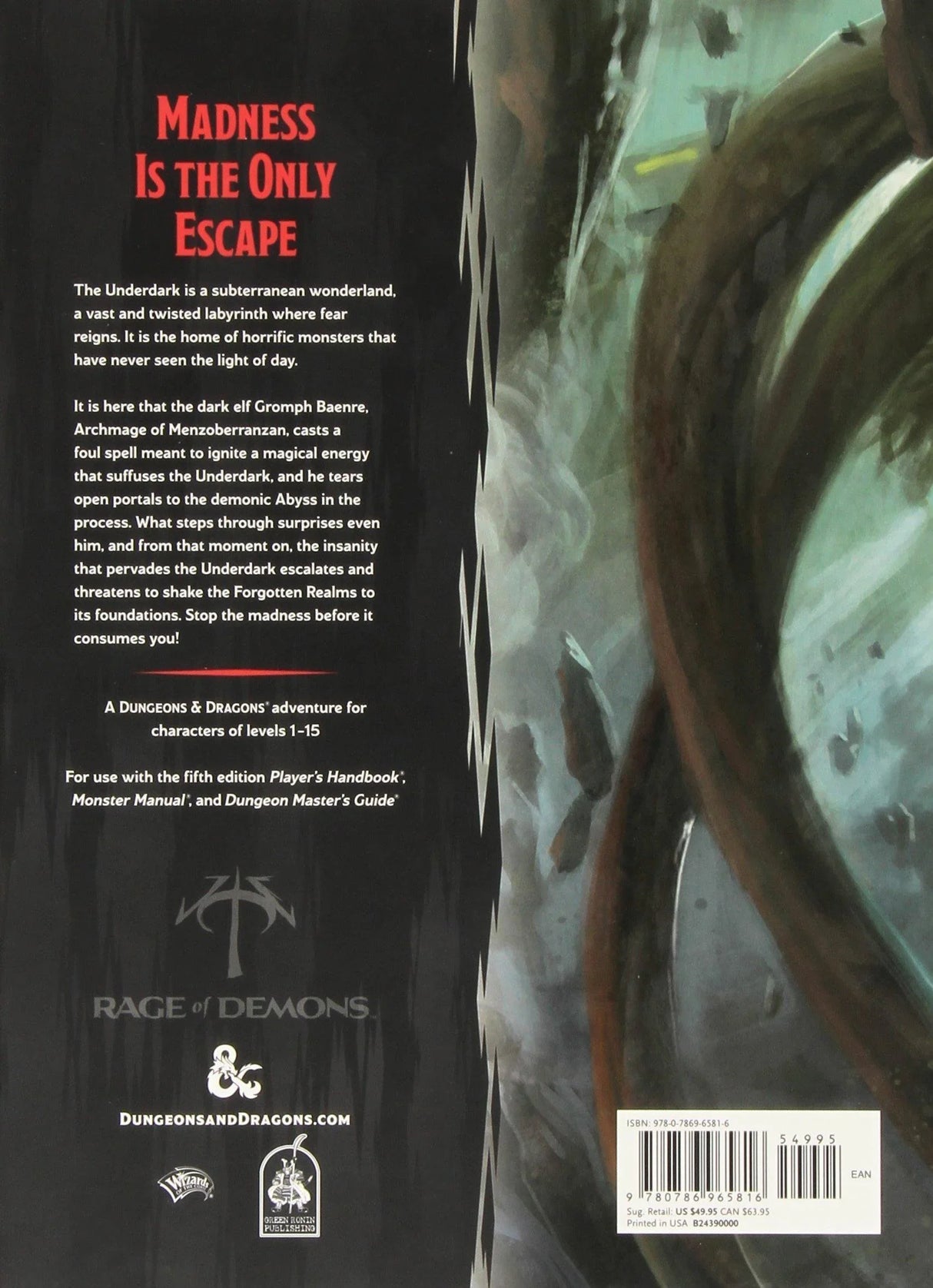 D&D Dungeons & Dragons Out of the Abyss Hardcover - Gap Games