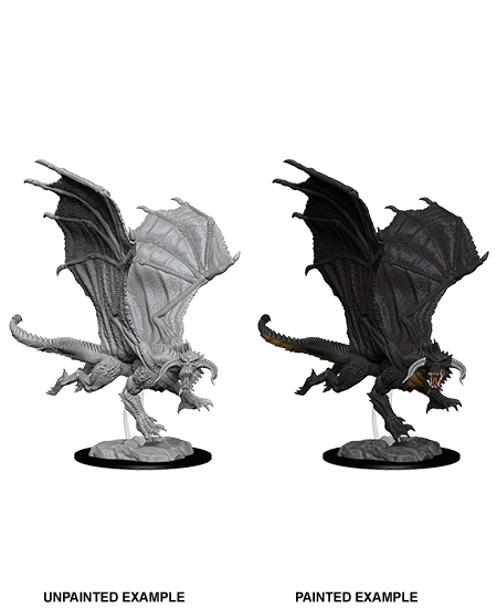 D&D Nolzurs Marvelous Unpainted Miniatures - Young Black Dragon - Gap Games