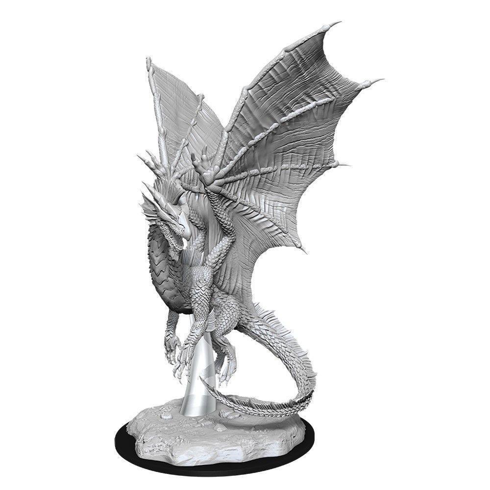 D&D Nolzurs Marvelous Unpainted Miniatures Young Silver Dragon - Gap Games