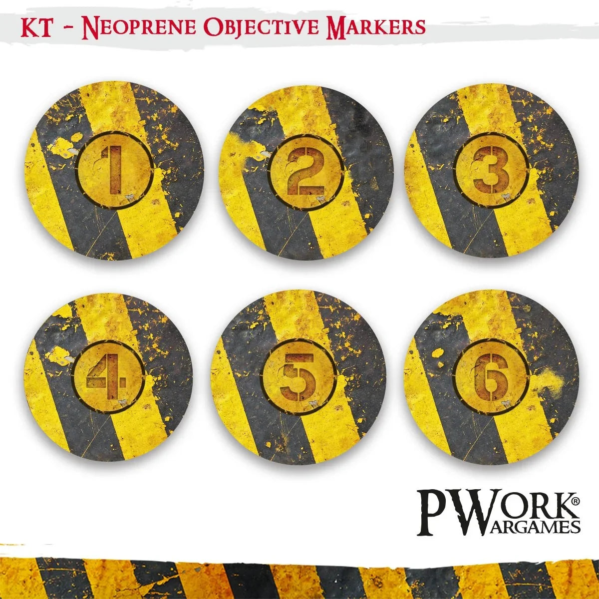 Danger Zone - KILL TEAM Neoprene Objective Markers