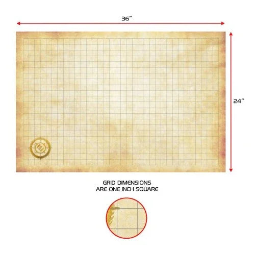Enhance Tabletop - RPG Grid Mat Campaign Kit Parchment