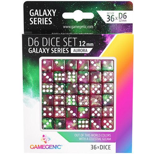 Gamegenic Galaxy Series - Aurora - D6 Dice Set 12 mm (36 pcs) - Gap Games