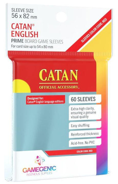 Gamegenic Prime Board Game Sleeves - Catan English (56mm x 82mm) (50 Sleeves Per Pack) - Gap Games
